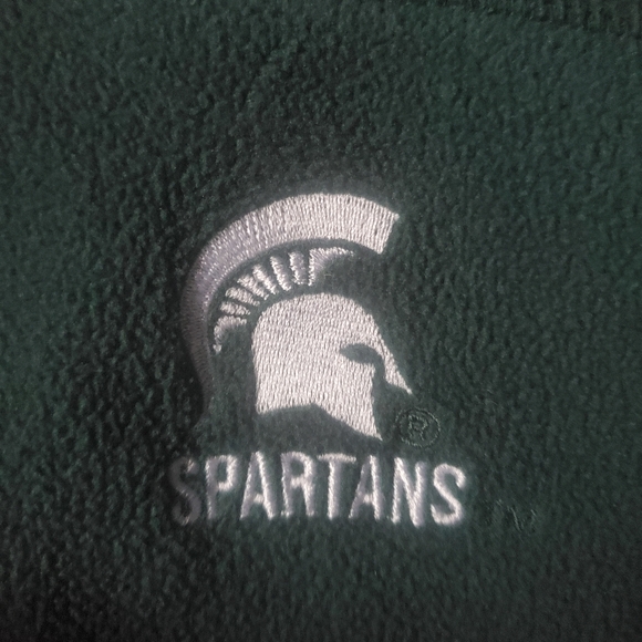 Colosseum Michigan State Spartans Green Fleece Pullover Size Small Super Warm - Picture 3 of 4